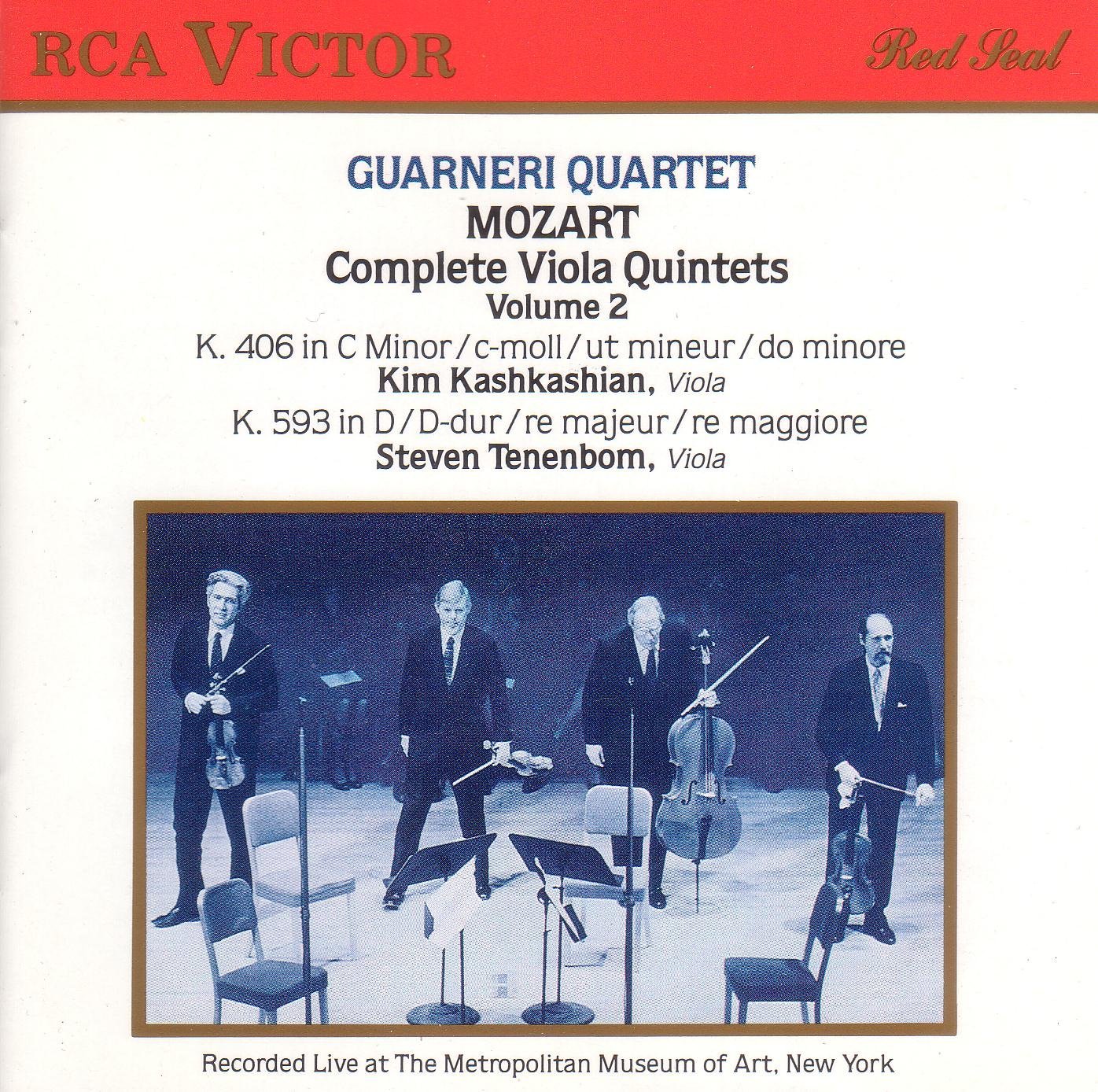 <p>W.A. Mozart (vol 2)<br />
Viola Quintet K. 406 with Guarneri String Quartet</p>
