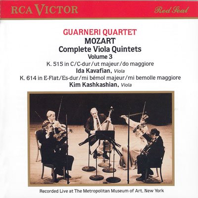 <p>W.A. Mozart (vol 3)<br />
Viola Quintet K. 614 with Guarneri String Quartet</p>

